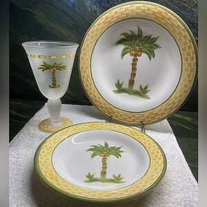 Palm Beach Dining Set Melamine Vintage
